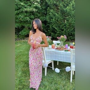Princess Polly Emily pink floral maxi dress NWT SIZE 0